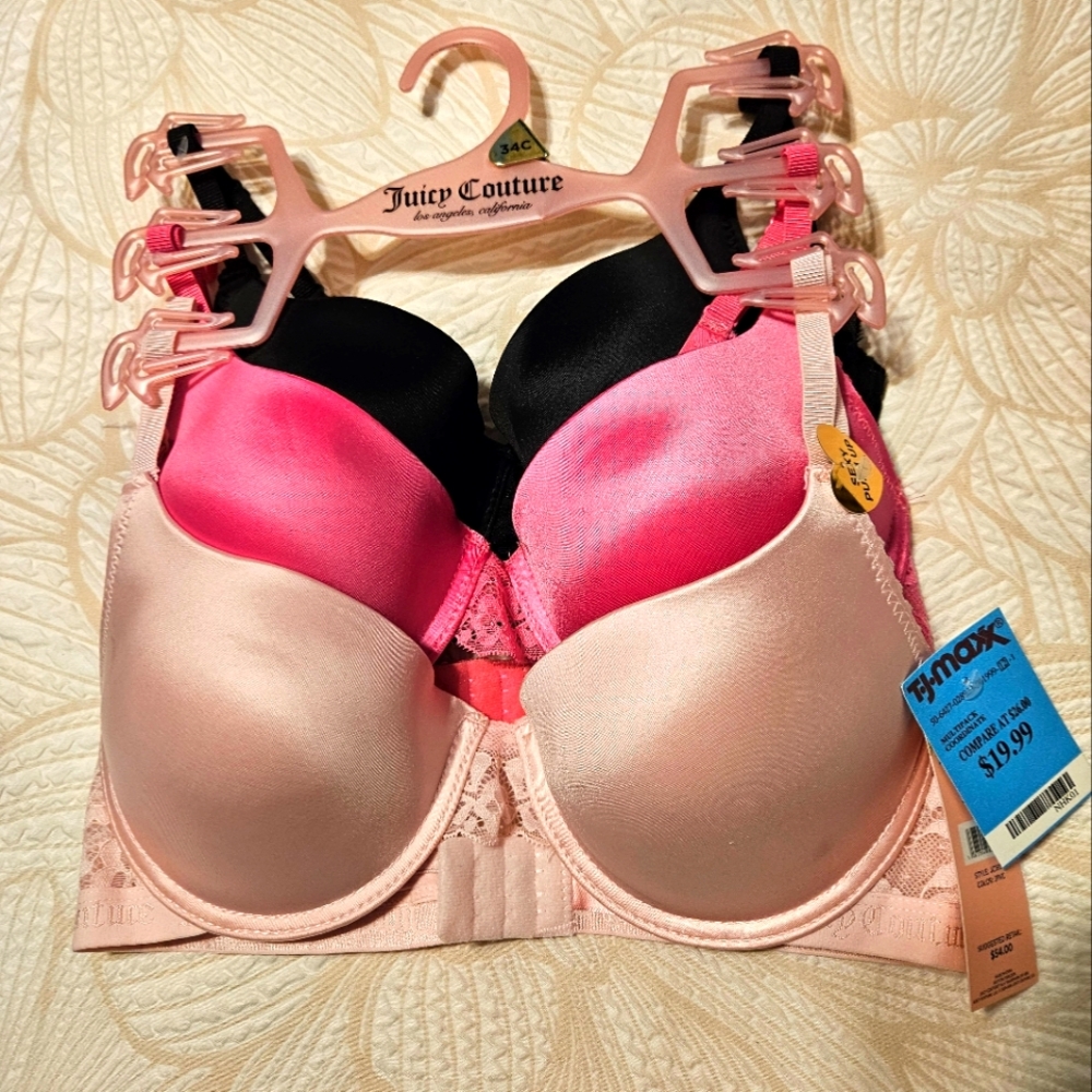 Juicy Couture Push Up Set Of 3 34C